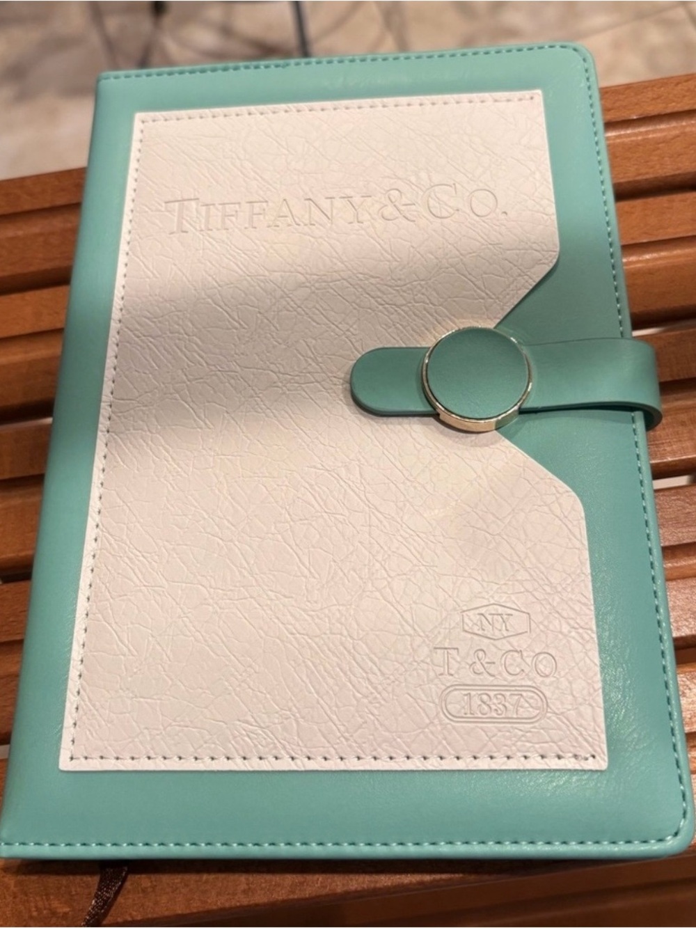 Tiffany & Co. Aqua Leather Journal with Notebook